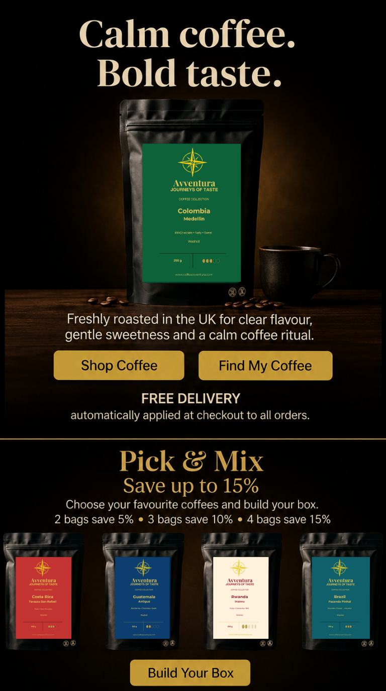 Coffee Avventura mobile hero and Pick and Mix offer