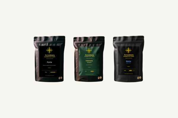 Forte, Indonesia Sumatra, Notte — three 250 g coffee bags